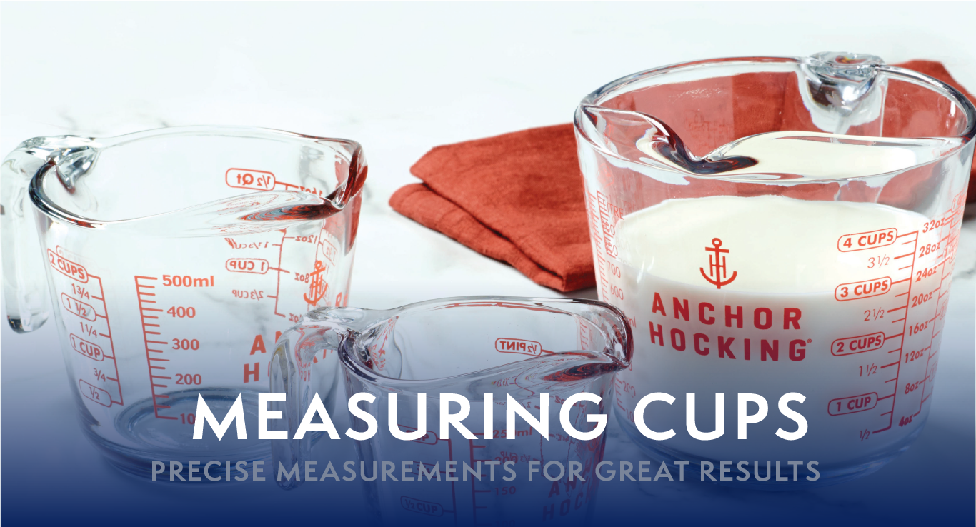 Anchor Hocking 2 Cup (16 Ounce) Glass Measuring Cup, clear glass with red  lettering (Anc-9439)